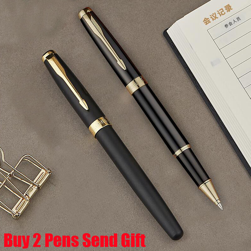 عالية الجودة كامل المعادن الأسطوانة قلم حبر جاف مكتب رجال الأعمال هدية الكتابة توقيع القلم شراء 2 إرسال هدية