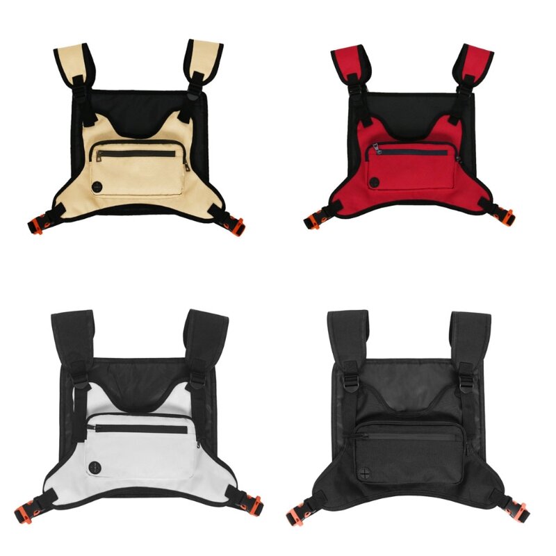 Borsa frontale per petto sportivo borsa per pettorale per esterno zaino Versatile imbracatura gilet Daypack accessori per il trasporto universali per il trasporto