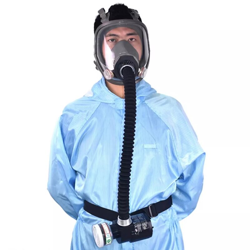 Masker Gas wajah penuh dengan aliran udara, alat pengecatan elektrik, masker Gas wajah penuh, sistem Respirator