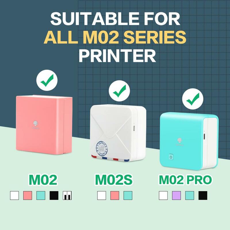 Phomemo, 3 рулона, фотобумага/полупрозрачная/обычная наклейка, термобумага для карманного принтера серии Phomemo M02