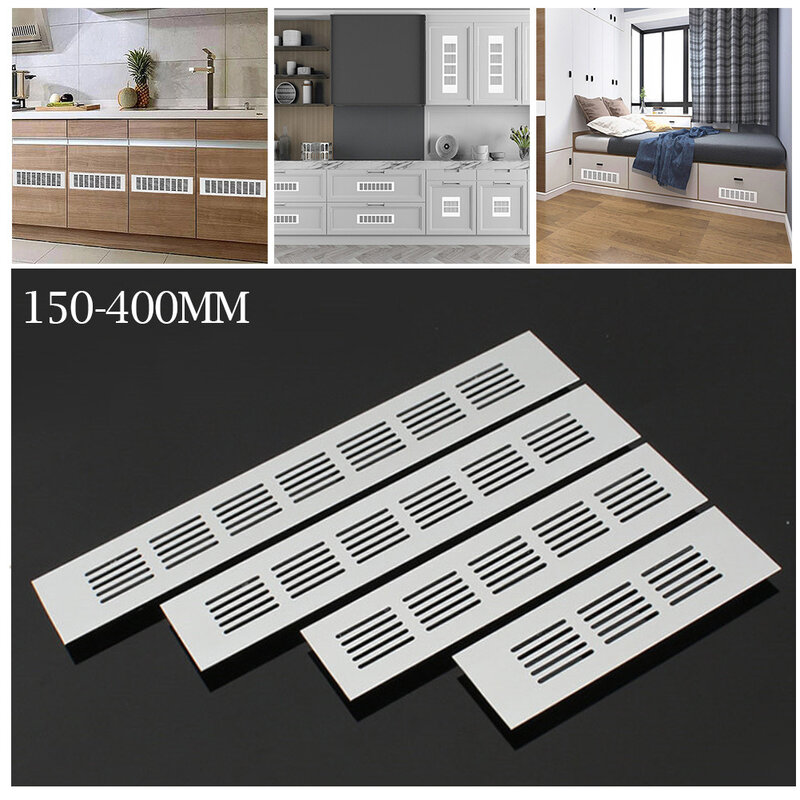 50mm Aluminium Rectangular Cabinet Wardrobe Air Vent Grille Ventilation-Cover Ventilation Grille Vents Perforated Sheet