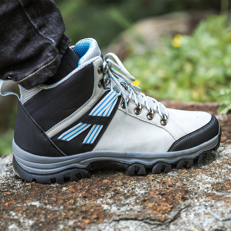 Homem sapatos de montanha tênis ao ar livre sapatos de trekking confortável respirável escalada footwears anti-deslizamento de resistência ao desgaste