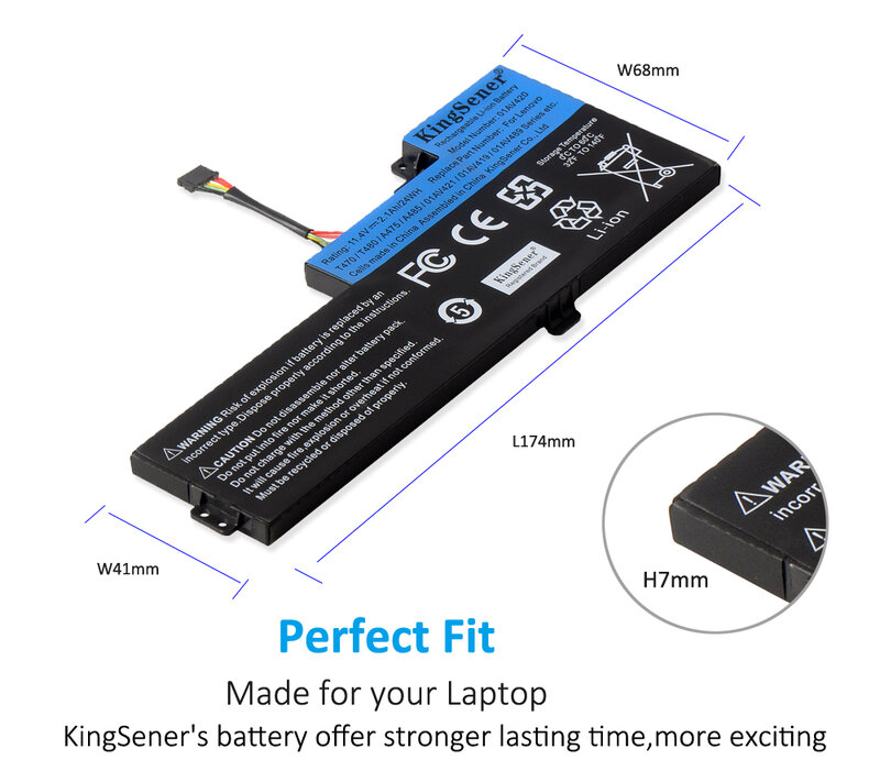 بطارية داخلية من KingSener لأجهزة Lenovo ThinkPad T470 T480 A475 A485 TP25 01AV419 01AV421 01AV489 01AV420 SB10K97576 SB10K97578