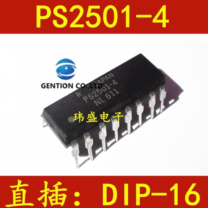 10 шт. Оптическая муфта Φ DIP16 транзистор PS2501 PS2501-4 100% новый и оригинальный