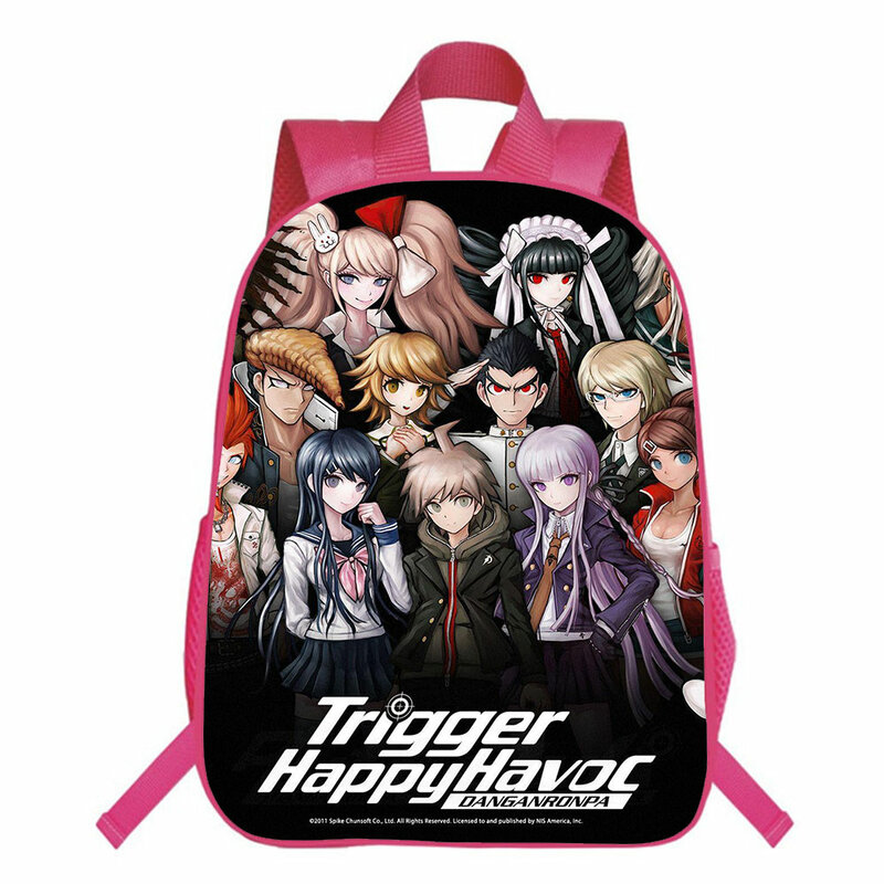 Mochila danganronpa de monokuma unissex, mochila escolar diária para laptop, para meninos e meninas, bolsa de viagem para cosplay de desenhos animados