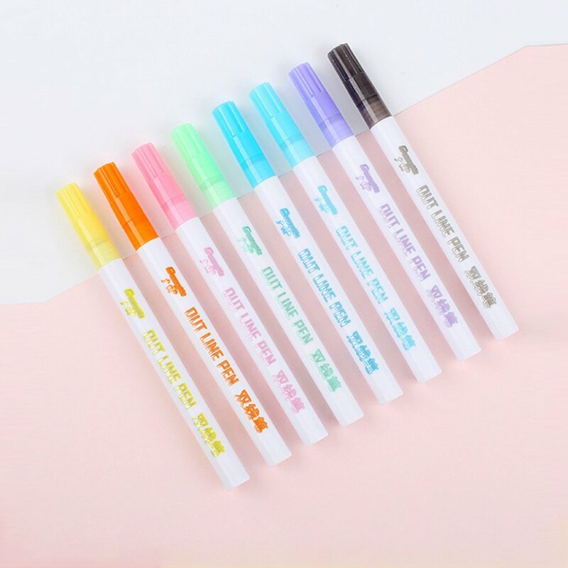 12 stücke 12 Farben fluor zieren der Stift 2mm Faser kopf Farbe Stift Bürobedarf Zeichen Hinweis Student Schreib werkzeug