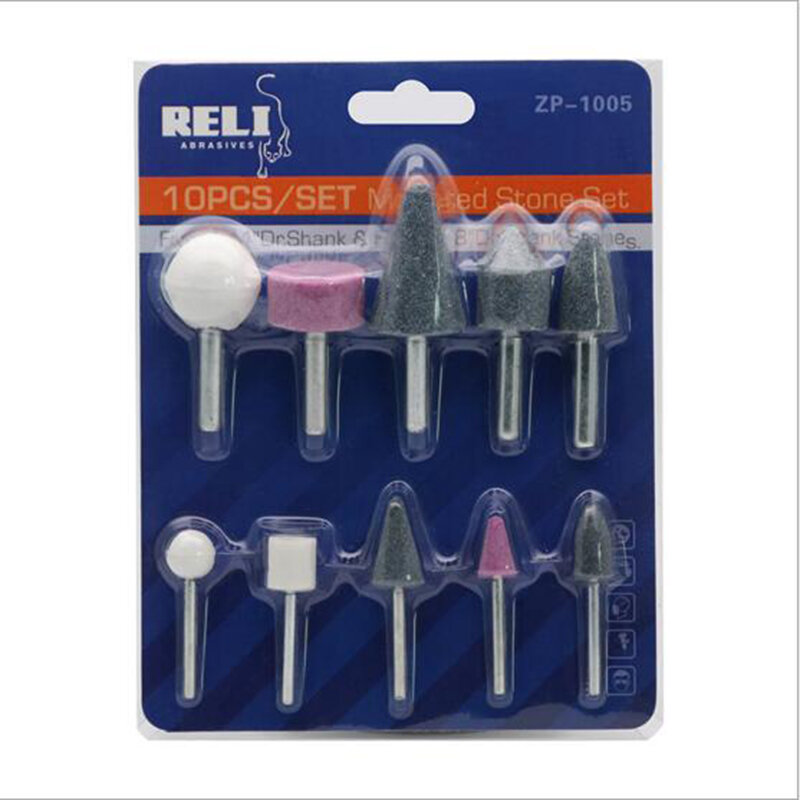 Free Shipping 10pc abrasive inlaid stone set tool grinding, polishing tool rotating tool drill grinding high quality