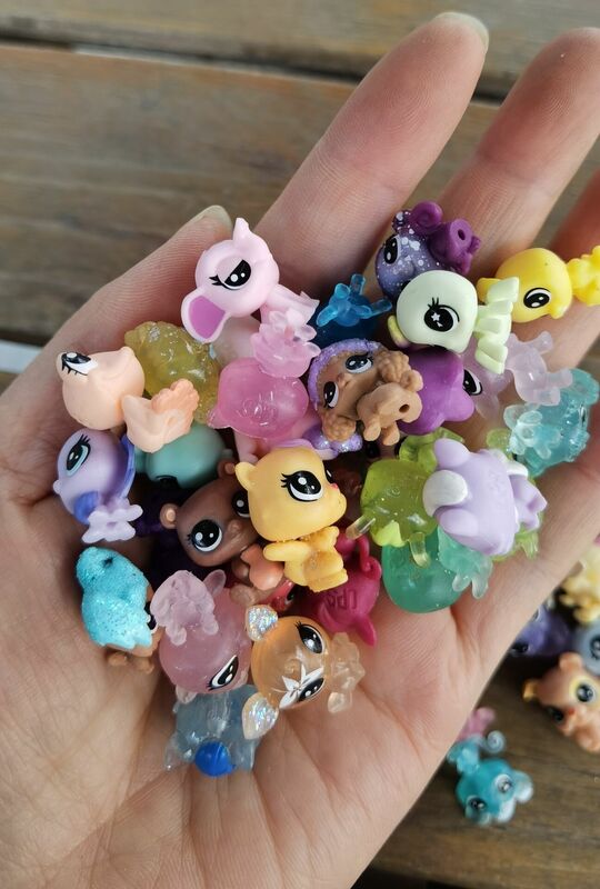 Mini figuras originales de animales pequeños para niños, juguetes coleccionables de 10 piezas, Littlest Pet Shop, LPS