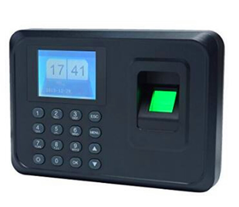 Monitor TFT de 2,4 pulgadas A5, máquina de asistencia de tiempo, contraseña, huella digital, reloj de tiempo