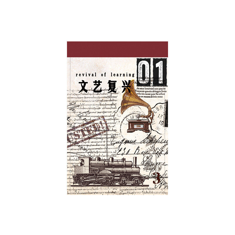 Buku Stiker Tanaman Tangan Akun Diary DIY Bahan Stiker Kertas Jepang Nostalgia Era Seri 4 Retro