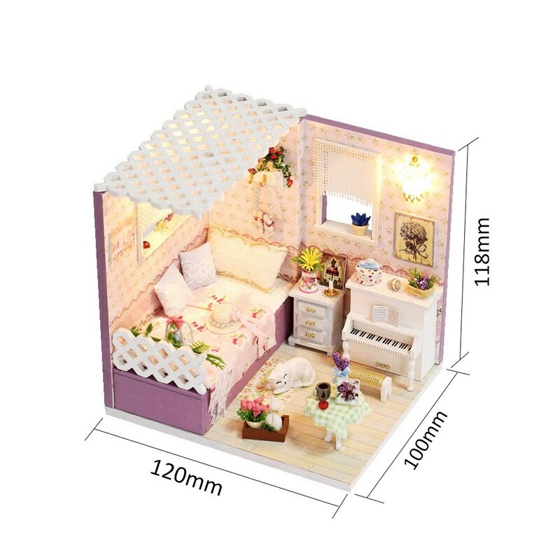 Girls Dream Wooden Pretend Play House Doll Dollhouse Mansion With Furniture Dollhouse Dolls Doll Dollhouse