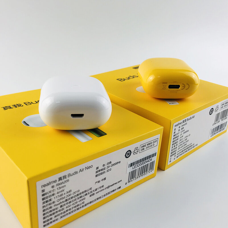 Globalna wersja realme pąki Air Neo TWS słuchawki bezprzewodowe słuchawki Bluetooth R1 Chip dla realme 6 Pro 6i X2 Pro X50 Pro