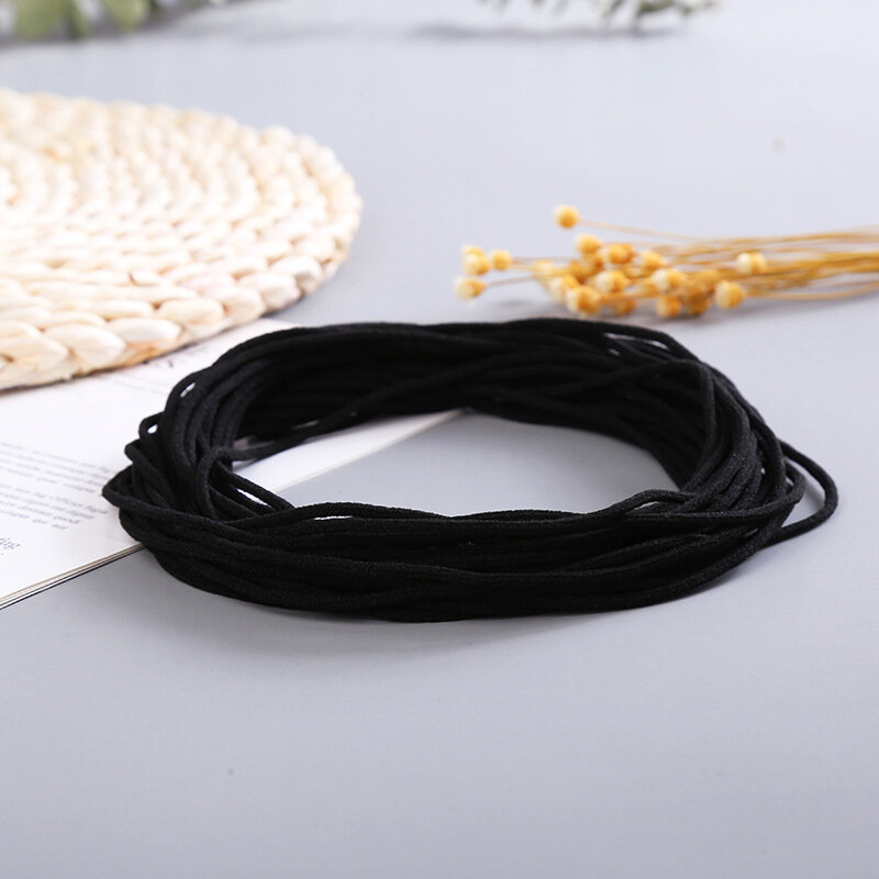 Cuerda redonda de 3mm para mascarillas faciales, accesorios de banda elástica para ajustar la oreja, 0,2 kg/1 kg/lote