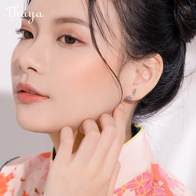 Thaya 100% S925 orecchini pendenti in argento Sterling viola chiaro ciondola di alta qualità per orecchini da donna serie cinese gioielleria raffinata