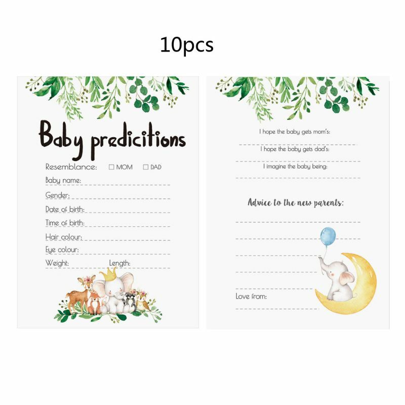10 tarjetas de predicción y consejos para Baby Shower, suministros de actividades de juegos para Baby Shower, P31B