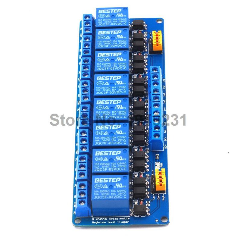 3V 3.3V 1/2/4/8 Channel Relay Module High and low Level Trigger Dual Optocoupler Isolation 3.3V Relay Module