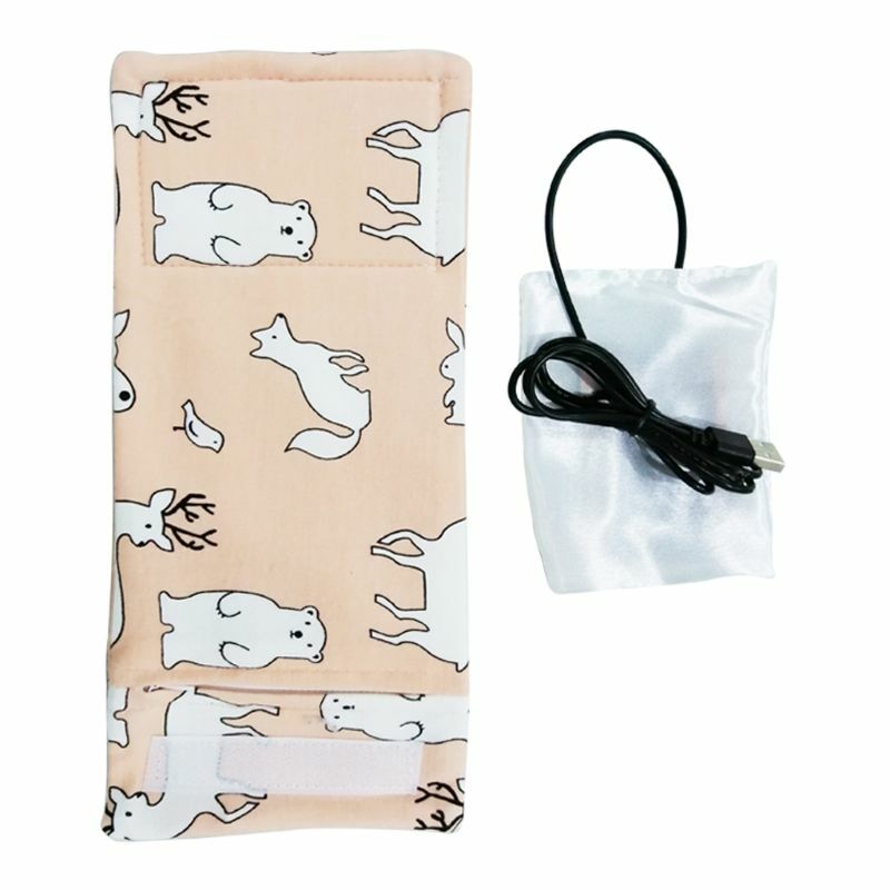 Travel Stroller USB Milk Water Warmer Insulated Bag Baby Nursing Bottle Heater 6 Colors 69HE