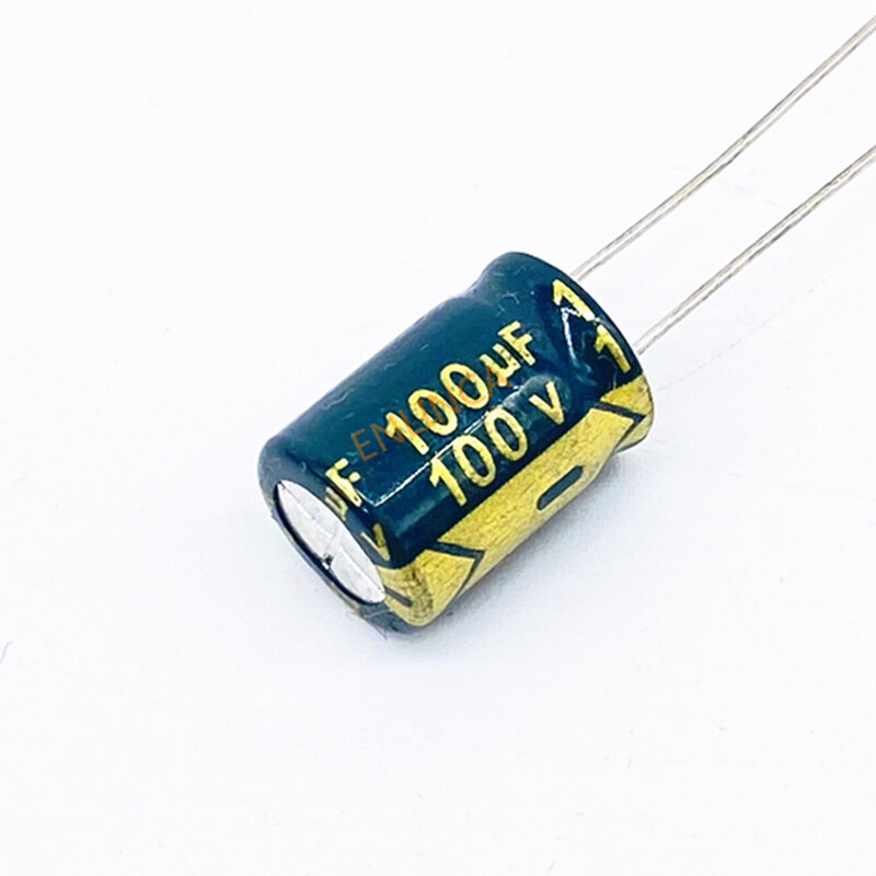 10pcs/lot high frequency low impedance 100V 100UF 10*13 20% RADIAL aluminum electrolytic capacitor 100000nf 20%