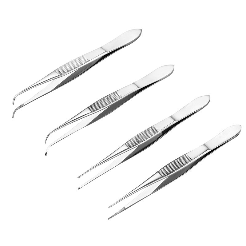 Medical Ophthalmic Tweezers Clip Tool Pointed Round Head Ophthalmic Thick Tissue Dressing Tweezers Large Small Tweezers Surgery