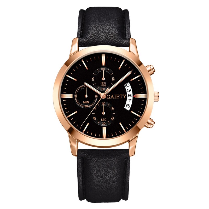 2021 Relogio Masculino Watches Men Fashion Sport Stainless Steel Case Leather Band Watch Quartz Business Wristwatch Reloj Hombre