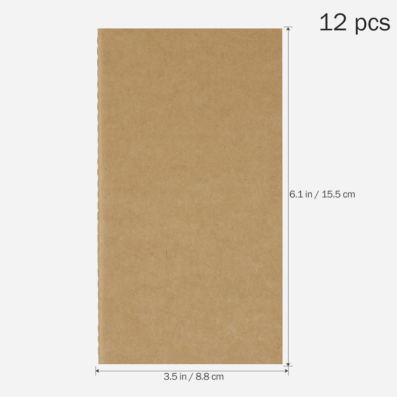 Cuaderno de papel Kraft sin forro para niños, Mini Bloc de notas, diario forrado, organizador de bocetos, 12 piezas
