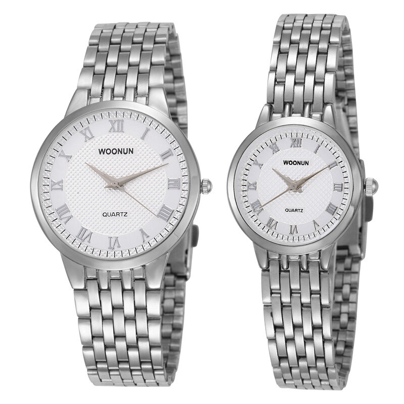 Nieuwe Paar Horloges Luxe Gouden Horloges Vrouwen Mannen Liefhebbers Horloge Roestvrij Staal Quartz Horloges Reloj Hombre Reloj Mujer