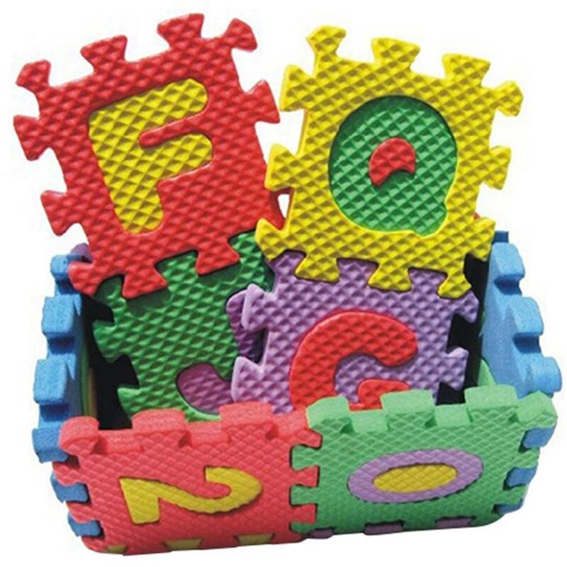 어린이 장난감 매트, 참신한 알파벳 번호, EVA 퍼즐 폼 교육 매트, 아기 장난감, 36 개/세트