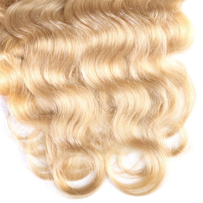 Полноголовые бразильские волосы Remy #60 блонд 12 ”-24” с зажимом для наращивания человеческих волос