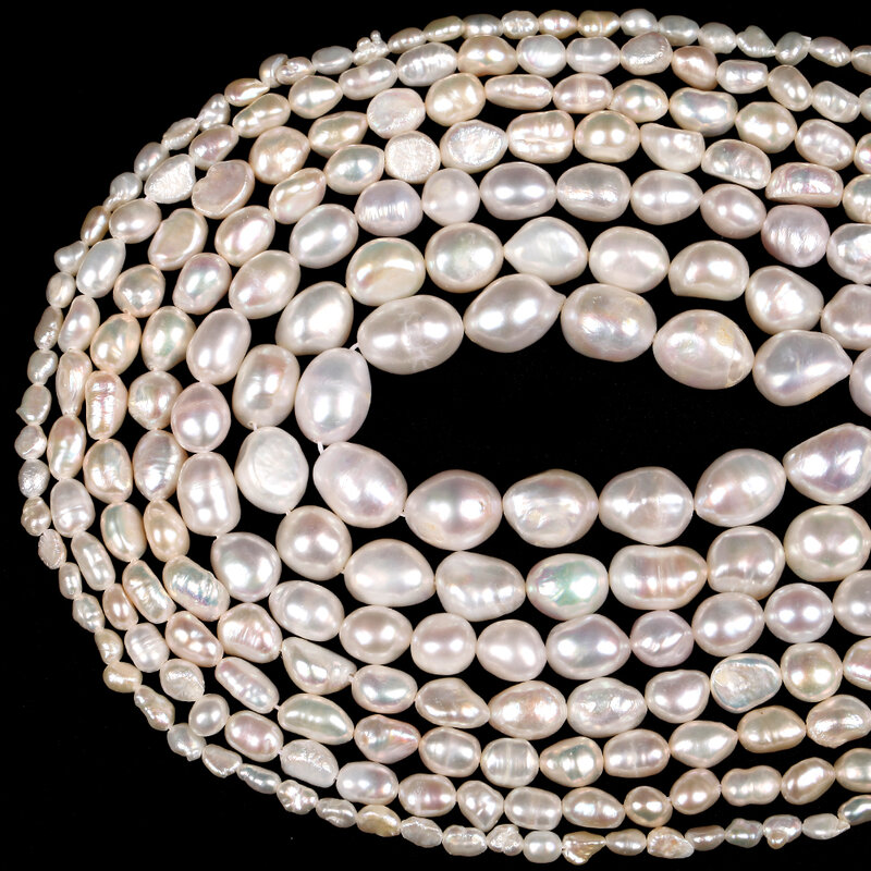 Natural de Água Doce Pérola Beads para Fazer Jóias, Forma Irregular, Soco solto, DIY colar e pulseira de alta qualidade