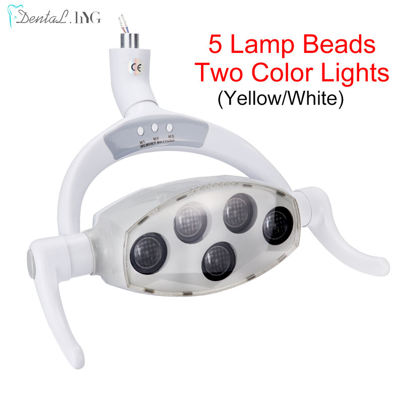 Lámpara de inducción para implante Dental, luz de operación para silla Dental, sin sombras, 5 LED, 8 niveles de brillo