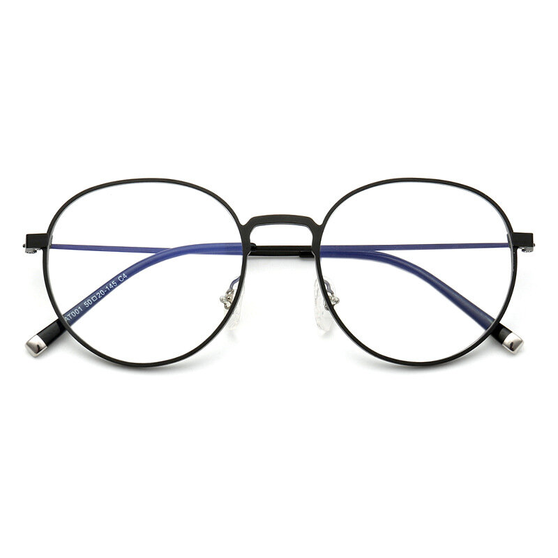อลูมิเนียม Titanium กรอบแว่นตา Retro สามารถจับคู่สายตาสั้นกรอบแว่นตาสามารถ Match กระจก Anti-Blue Light แว่นตา