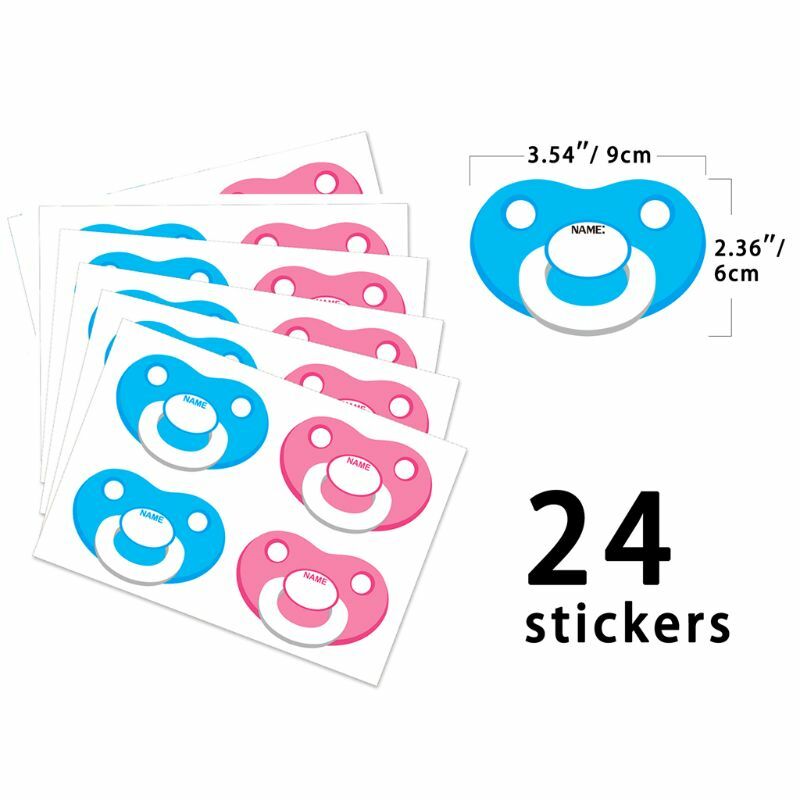Pin Pacifier บนเด็กเกมสำหรับตกแต่งห้องอาบน้ำเด็กเด็กวันเกิด Party Supplies,ขนาดใหญ่ Baby Shower เกมโปสเตอร์24 Pa