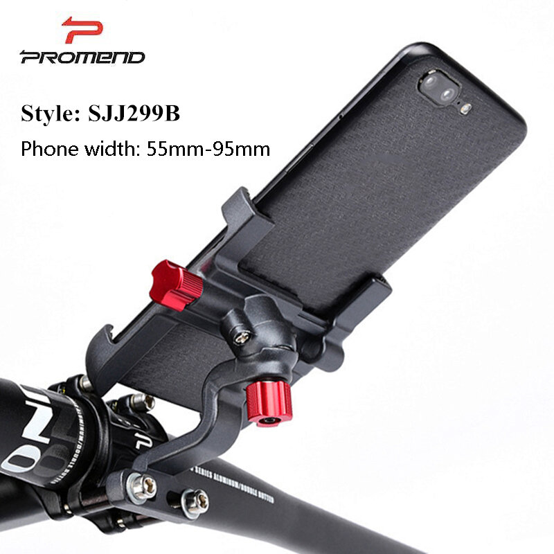 Soporte de aleación de aluminio para teléfono móvil, soporte ajustable para bicicleta con rotación de 360, soporte antideslizante para teléfono MTB, accesorio para ciclismo