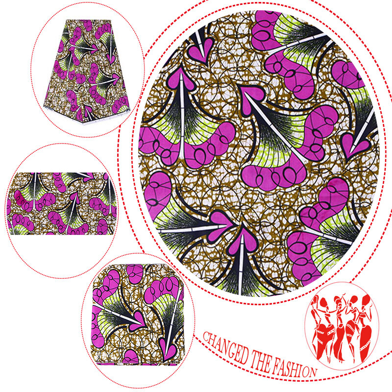 Tkanina Ankara prawdziwy wosk afrykański drukuj nowy nabytek bawełna wysokiej jakości miłość żakardowa kolorowa suknia ślubna Tissu Nigeria