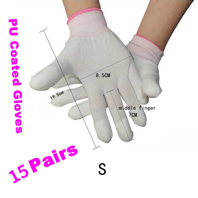 10 Pair stabilna jakość antystatyczne ESD bezpieczne antystatyczne rękawice elektroniczne rękawice robocze PU powlekane przeciwpoślizgowe osłona palca