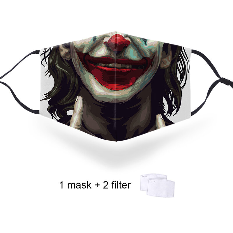 Indian Women Funny Print Anti Dust Mask PM2.5 Filters Washable Face Masks Men Mouth-muffle Bacteria Mask Mexican Death Festival