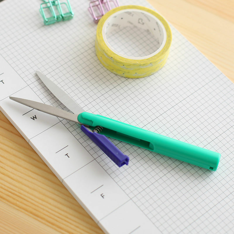 ญี่ปุ่นเครื่องเขียนแบบพกพาปากกากรรไกรกระดาษ-ตัดมีดกระเป๋า Tiny กรรไกร Mini Kawaii น่ารักพับกรรไกร