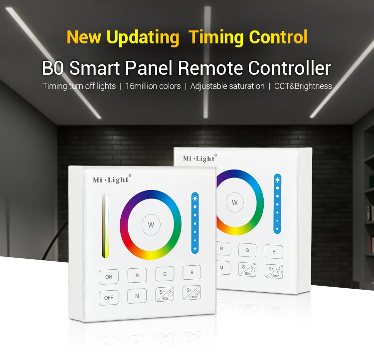 Milight-control remoto inteligente con WIFI, atenuador de Panel táctil inalámbrico, RGBW, RGB, CCT, LED, 4 zonas, 8 zonas, 2,4 GHz, B0, B1, B2, B3, B4, B8