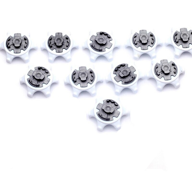 14Pcs /Lot TPR Golf Spikes Pins 1/4 Turn Fast Twist Shoe Spikes Replacement Accessories Golf Training Aids White+Gray