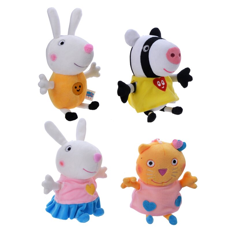19cm Peppa Pig toys George pig Family Friend Susie Suy rebecca Dinosaur Plush Cute Doll Animal Soft Gift Present for Children's