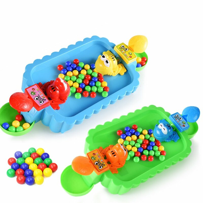 New 60 Frogs Swallowing Beads for Feeding Frogs Eating Beans Brainboard Games Parent-Child Games Educational Toy without frog
