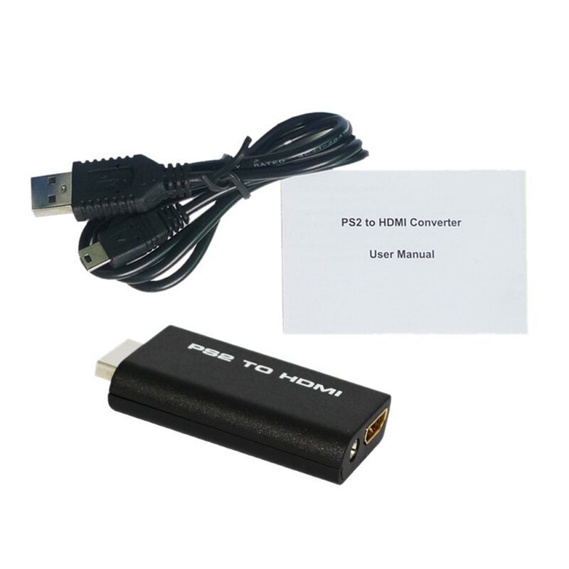 Novo HDV-G300 ps2 para hdmi 480i/480p/576i adaptador conversor de vídeo de áudio com saída de áudio de 3.5mm