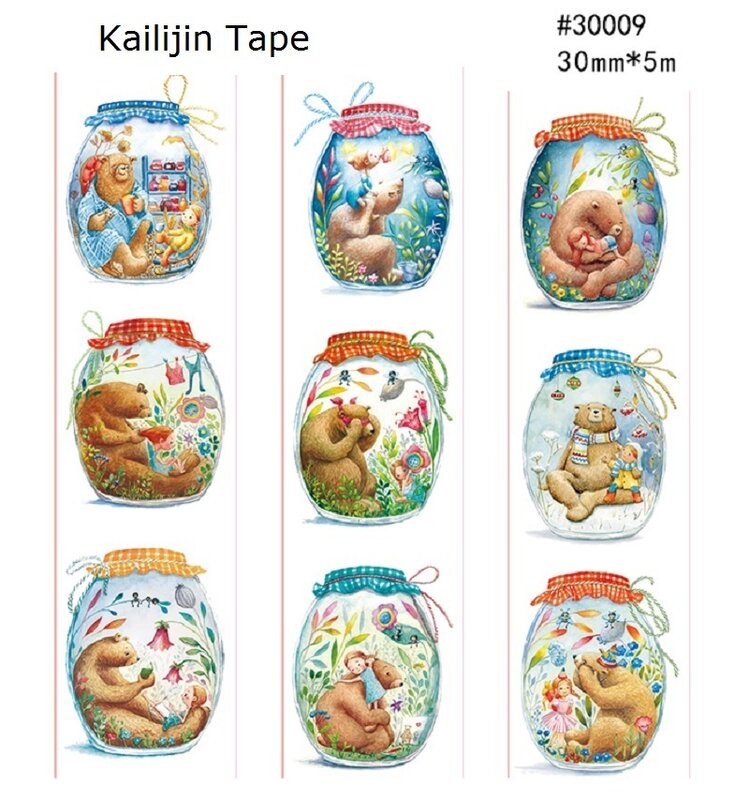 Hot-selling Kailikin Washi Tape Para Scrapbooking Design Vintage Para Decoração DIY