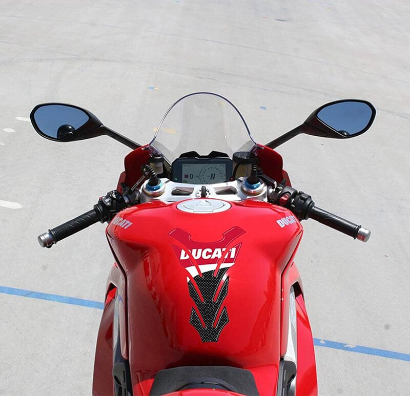 รถจักรยานยนต์3M กาวก๊าซเชื้อเพลิงผ้าคลุมถังน้ำ Pad สติกเกอร์รูปลอกสำหรับ Ducati Superbike 1199 899 panigale 959 V4