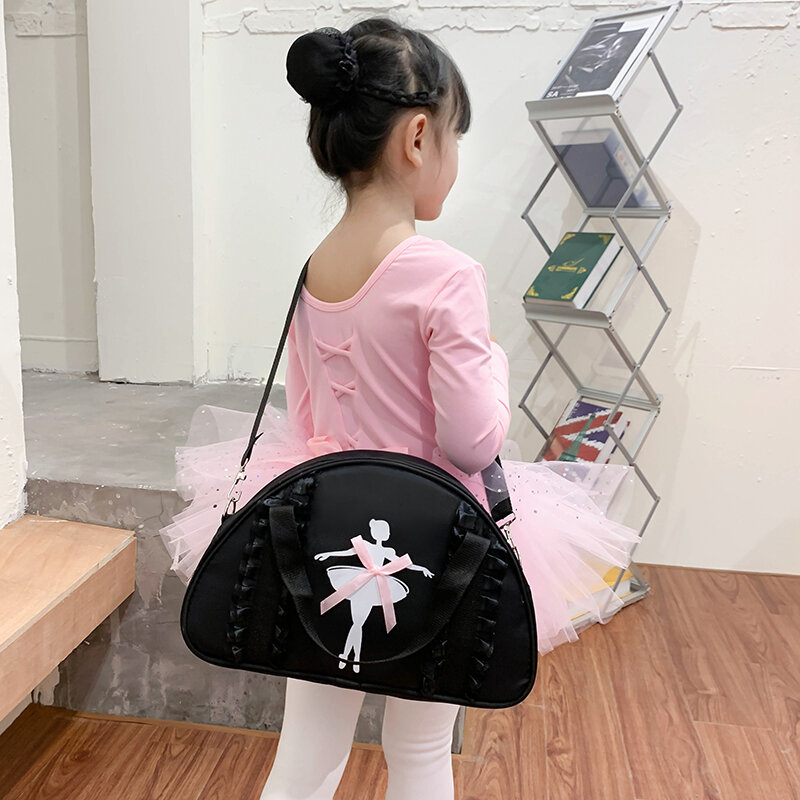 Mochila infantil feminina, bolsa para treinamento e competição para balé
