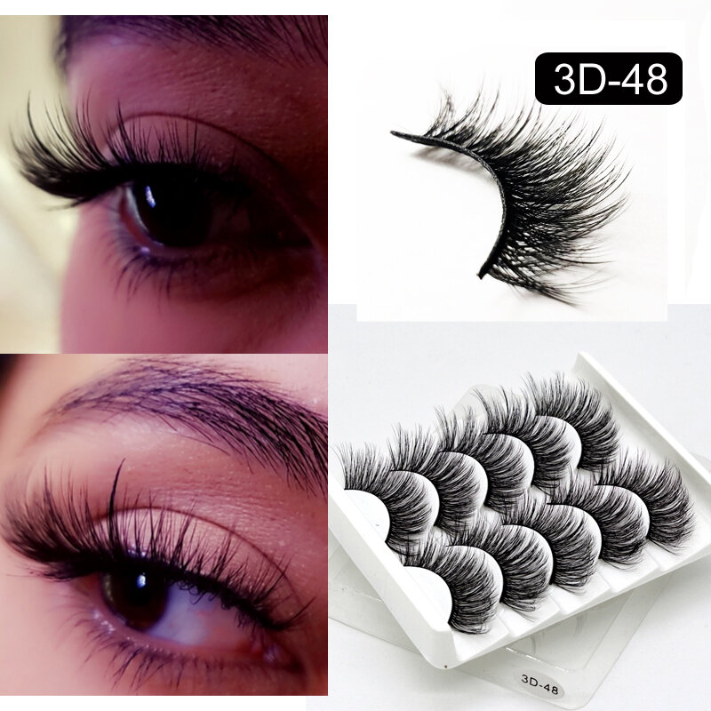 Faux-cils 3D longs et épais, accessoires de maquillage pour les yeux naturels, extensions, cheveux clairsemés, vente en gros
