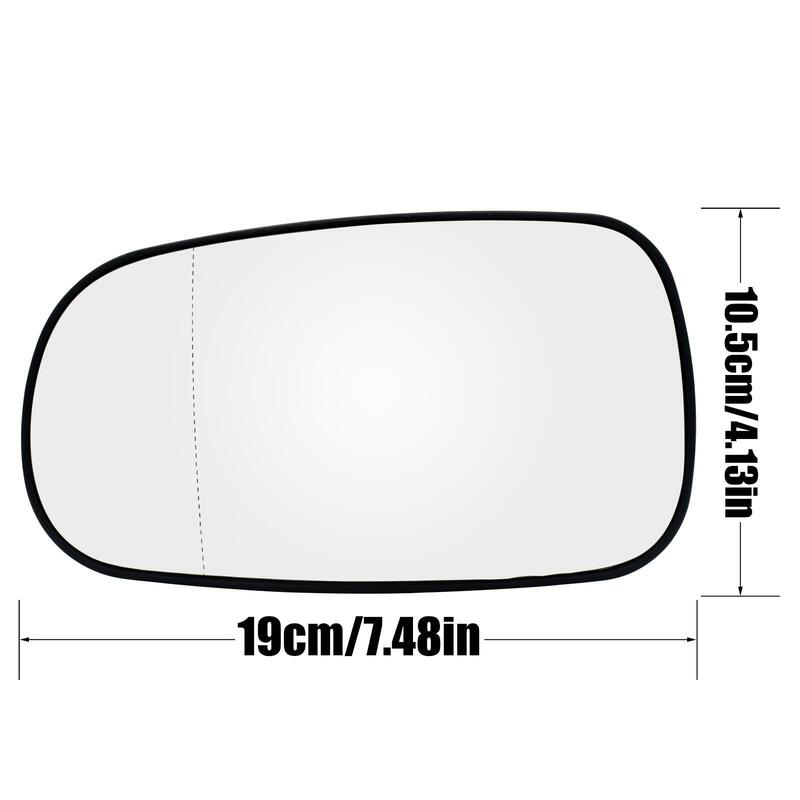 For Saab 93 95 9-3 9-5 2003 - 2012 Left Right Driver Passenger Side Wing Mirror Glass Heated Wide Angle Rear View Rearview Plate
