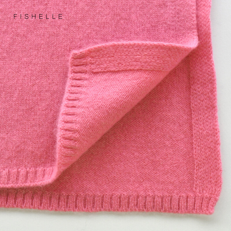 Lenço de malha de lã quente feminino, lenços finos para senhoras, lenços curtos pequenos, rosa, outono, inverno, novo, 2023