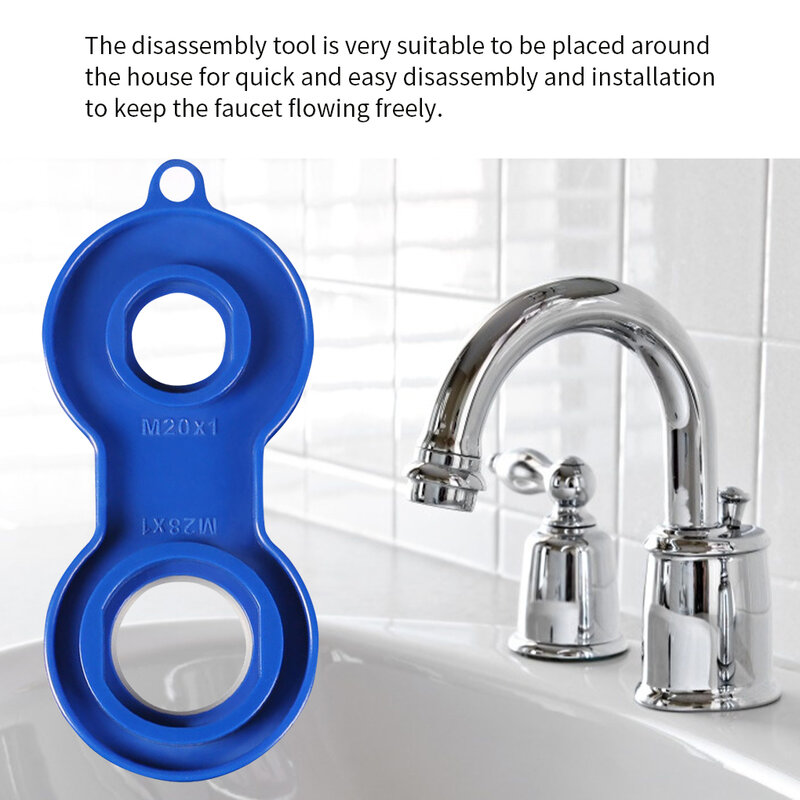 1Pc wylot wody klucz uniwersalny kran klucz Bubbler demontaż urządzenia do oczyszczania cztery boczne dostępne Bubbler żółty niebieski klucz