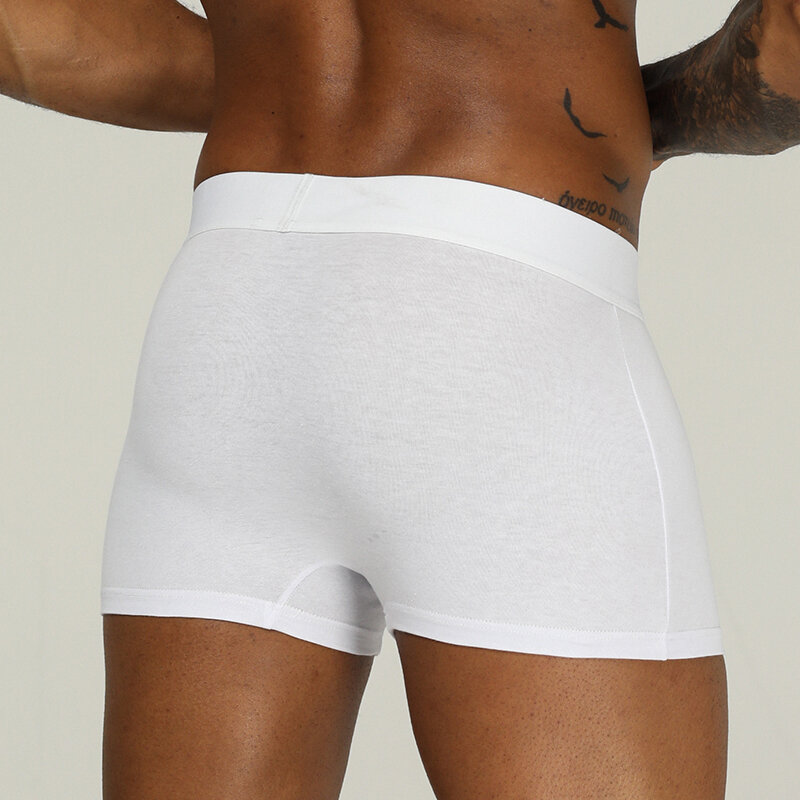 ORLVS – Boxer en coton respirant pour homme, sous-vêtement masculin de marque, culotte short avec poche convexe en U pour gay